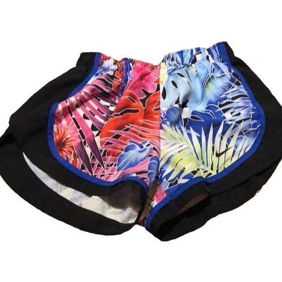 Nike Short Womens S Running Lightweight Tropical Built in Liner Drawstring Waist - Picture 1 of 4